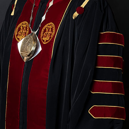 以大学印章和奖章为特色的校长徽章。
